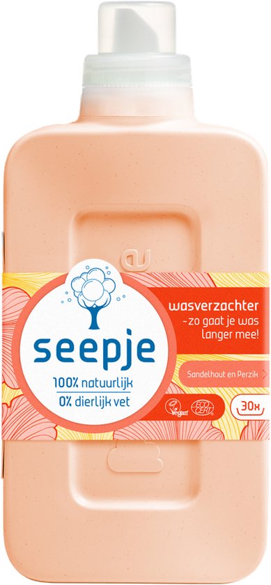 Adoucissant Seepje au bois de santal et à la pêche - 30 lavages - 750 ml