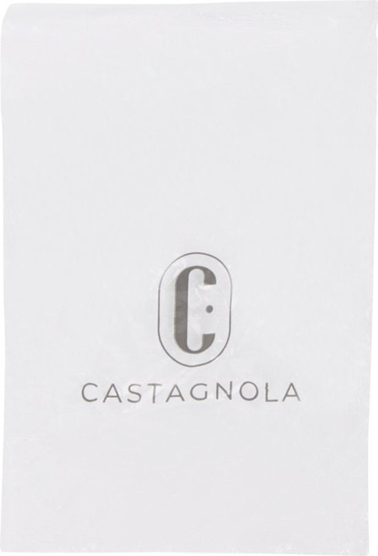 Sous-verres en simili cuir Castagnola – Sous-verres pour verres – Sous-verres design avec support – Lot de sous-verres en cuir avec support métallique – Cuir – Lot de 10 – Bleu chiné – 10 x 10 cm