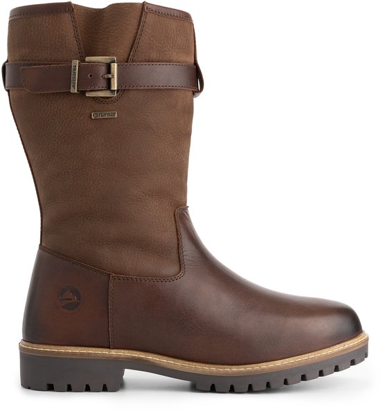 Travelin' Vrangen pour homme - Bottes de plein air - Doublées de laine - Marron foncé