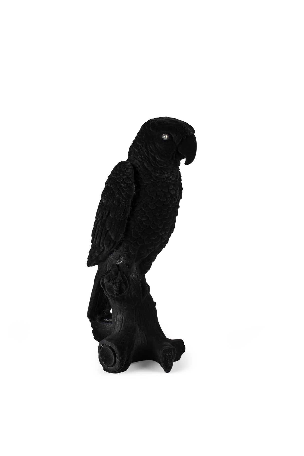 Lampe perroquet - LED - Velours & PVC - 17 x 19 x 33cm - Noir