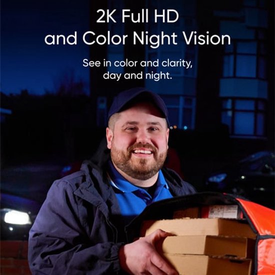 Sonnette vidéo Eufy Security E340 - Sonnette vidéo - Technologie Dual-Cam - Résolution Full HD 2K - Vision nocturne en couleur - Détection de colis par IA - Pas de frais mensuels - Installation sans fil - Compatible avec Alexa et Google Assistant