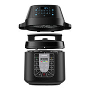 Ensemble friteuse à air chaud et autocuiseur Joyami 6 L - Double écran - Noir