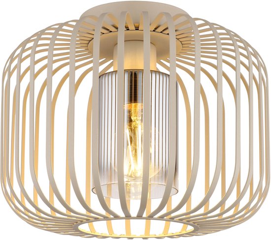 Plafonnier - beige - ALFRED - métal - Ø 28 cm - E27 - 15758D - Globo