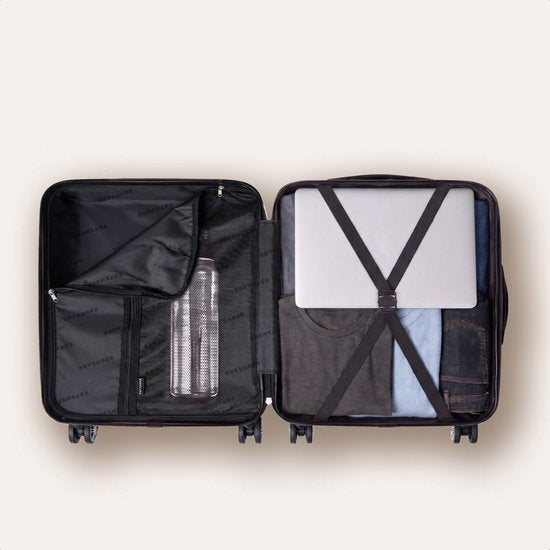 Valise cabine TRVLMORE - 40 x 30 x 20 cm - À placer sous le siège - 24 L - Serrure à combinaison - 4 roulettes - Orange