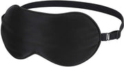 Masque de sommeil en soie Northwall Premium avec bouchons d'oreille - Masque occultant à 100 % - Réglable - Noir