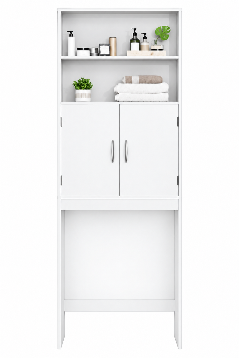 Meuble de salle de bains et meuble pour lave-linge Yaheetech - 195 cm de hauteur - 72 x 20 cm - Blanc