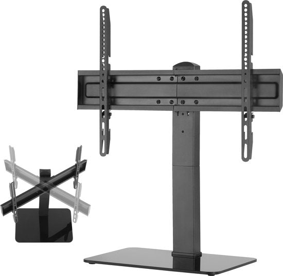 Support TV - trépied TV - modèle de table - pivotant - hauteur réglable de 36 cm à 55 cm