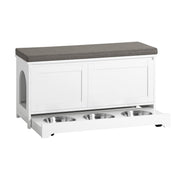 SoBuy FSR136-W Maison pour chat, banc pour chat, armoire pour chat, armoire pour chat, banc à chaussures, étagère à chaussures, tabouret à chaussures