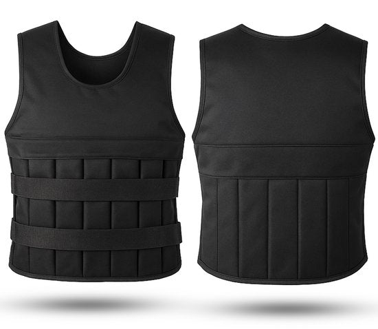 Fitby Gilet de musculation ajustable 10KG - Gilet de musculation - Gilets de musculation - Poids - Musculation et Crossfit - Cardio - Convient à partir de la taille L - Noir