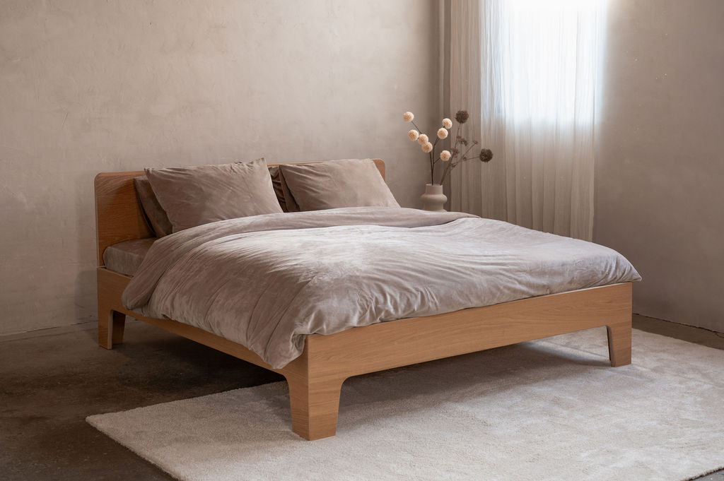 Housse de couette Sjumo - Ensemble de housse de couette - 240 x 220 cm - Taupe