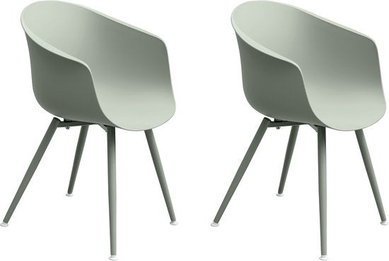 Feel Home - Siège baquet de luxe pour l'extérieur - Gris MOSS - Lot de 2 pièces