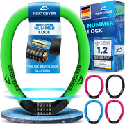 NEXTCOVER® Digit Lock Cadenas pour vélo - L'original - [SAFESECURE] Haute sécurité - Cadenas pour vélo avec code à 5 chiffres, cadenas pour vélo en acier - Cadenas pour vélo parfait pour e-bike - Cadenas à chaîne Vegetable