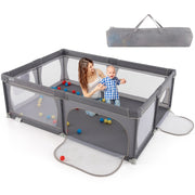 Coast Parc pour bébé avec 50 balles, 2 portes et filet respirant Gris foncé