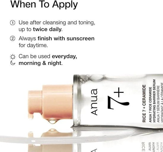 Anua 7 Rice Ceramide Hydrating Barrier Serum