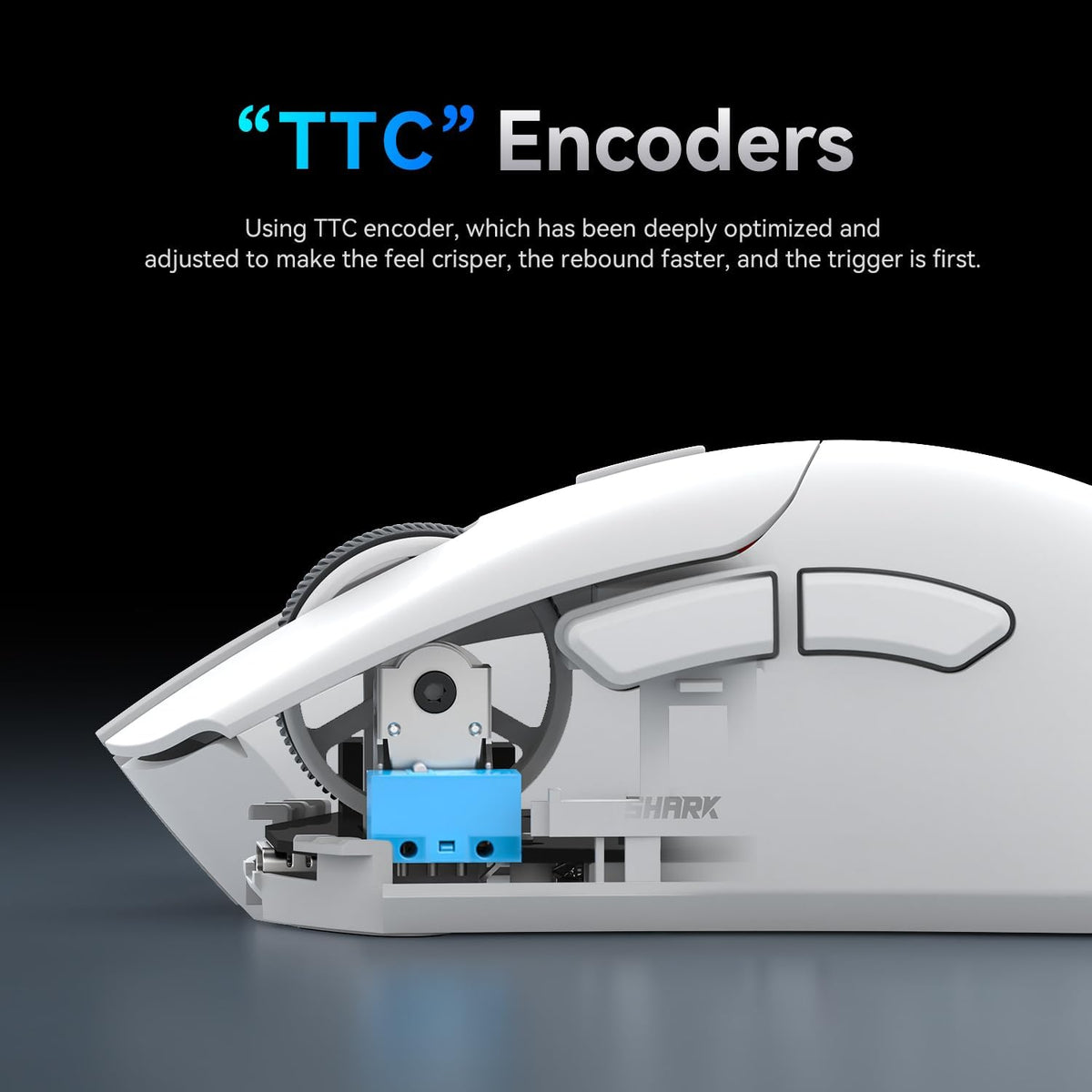 ATTACK SHARK R1 Superlight Gaming Mouse 59g - Blanc - 12.2 × 6.4 × 3.8 cm - Sans fil et filaire - Jusqu'à 18 000 DPI - 65 heures d'autonomie de la batterie
