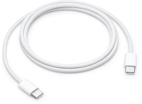 Apple - Câble de recharge USB-C - USB-C vers USB-C - 60 W - 1 m - Tissé - Blanc