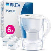 BRITA - Carafe filtrante - Marella Cool - 2,4 L - Blanche - avec 6 cartouches filtrantes MAXTRA PRO ALL-IN-1 - Lot économique