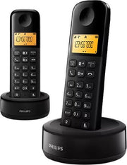 Philips D1602B/01 Téléphone résidentiel - Téléphone DECT - 2 combinés - Noir