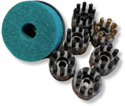 Kit de brosses Techweise TS1 pour nettoyeur vapeur – 7 pièces comprenant des brosses en nylon, une brosse en acier et une éponge abrasive