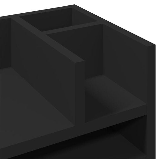 vidaXL - Bureau - rangement - 44,5 x 24 x 25 cm - bois traité - noir