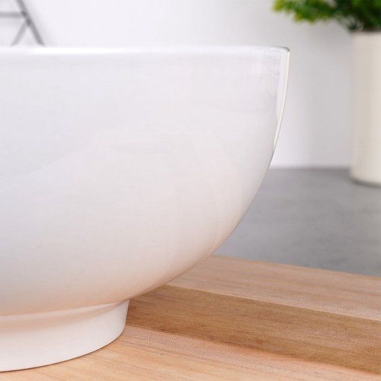 Plat en porcelaine blanche 20 cm, 1,6 l - Coupe à fruits - Plat de service - Petit plat