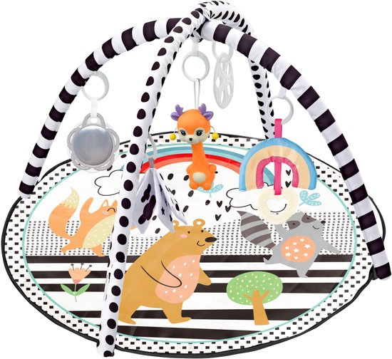 FUEGOBIRD - Tapis d'éveil pour bébé - Adorables petits animaux - Gym de luxe - Jouet interactif et à saisir aux couleurs vives - Superbes sons - Jeu favorisant le développement des bébés à partir de 2 mois