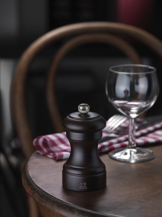 Moulin à sel Peugeot Bistro 10 cm - Chocolat - Bois de hêtre