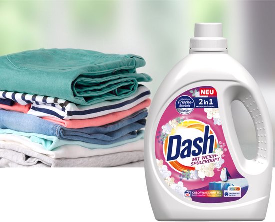 Dash 2w1 - Lessive - Protection des couleurs - 50 lavages - 2,25 l