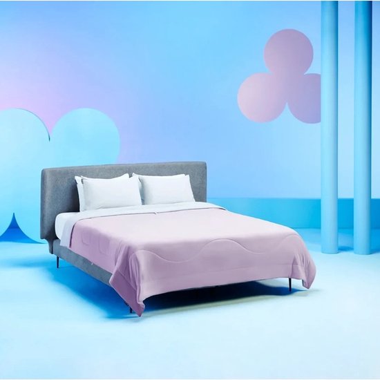 Cloudpillo Couette rafraîchissante - Couette rafraîchissante 200 x 200 cm - Lilas clair - Effet rafraîchissant des deux côtés - Couette d'été sans housse - Pour dormir au frais en toutes circonstances
