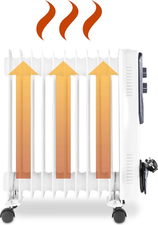 TROTEC Radiateur électrique à bain d'huile TRH 21 E - 3 niveaux de température - 8 minutes de chauffe - fonction antigel