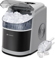 Machine à glaçons 1.6L avec pelle à glace KitchenBrothers 12kg/24h, acier inoxydable