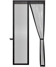 O'DADDY Rideau de porte Deluxe FIBER - Rideau à lames magnétiques - Pour les nouvelles constructions et les portes standard - Installation facile - Noir Hor - 92x210 cm