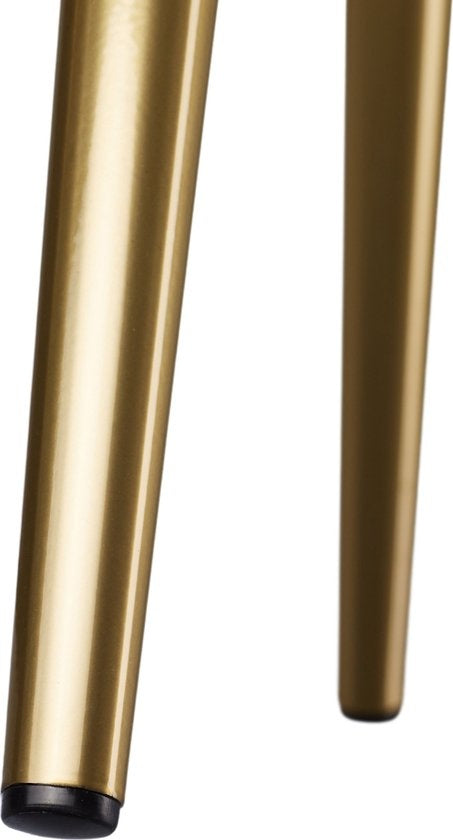 tectake® - Chaise Marilyn aspect velours - crème/doré - 404623