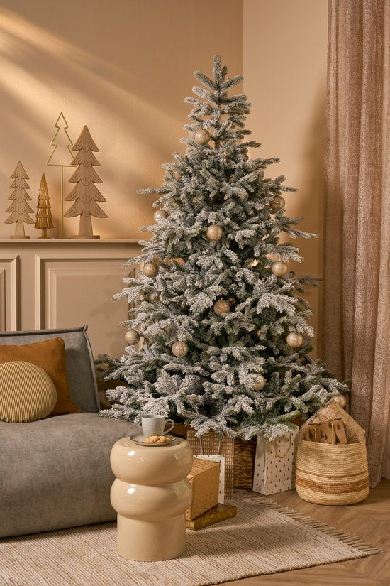 Black Box Trees Grimshaw - Sapin de Noël artificiel - H 185 x Ø 132 cm - Vert givré