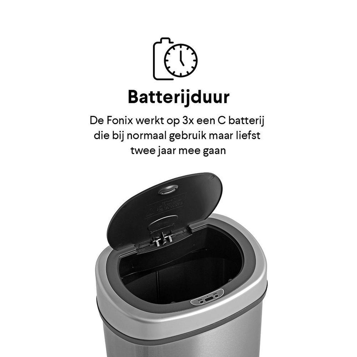 Poubelle avec couvercle à fermeture automatique - Homra FONIX - 50 litres