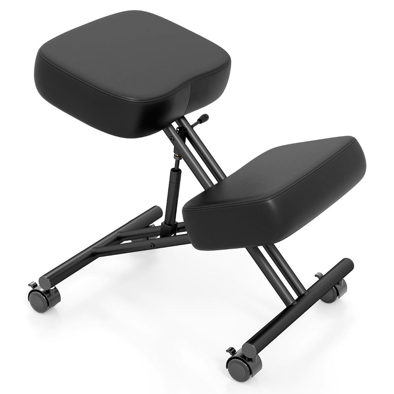 Siège ergonomique Coast pour les genoux - Réglable en hauteur - À roulettes - Noir