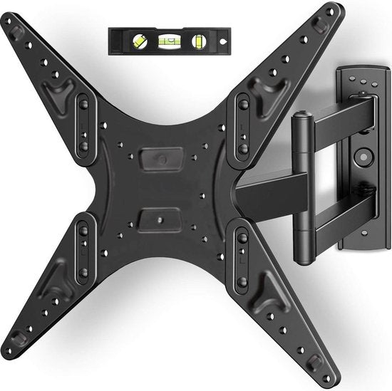 Support TV Auronic - 26 à 55 pouces - Support mural pour TV - Orientable et inclinable - Jusqu'à 40 kg - VESA 400 mm x 400 mm - Pour les modèles 43" et 55", entre autres - Noir
