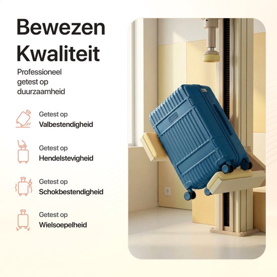 SKYCASES – Valise de voyage moyenne – Classic Heritage – Légère – Serrure TSA – 66 x 45 x 26 cm – 63 L – Valise à roulettes M – Roulettes silencieuses – Bleu foncé