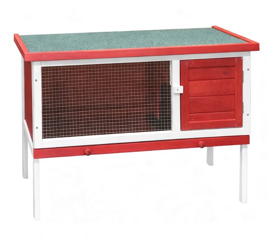Clapier - clapier pour rongeurs (lapins, cochons d'Inde) - cage pour animaux - abri pour animaux - adapté à une utilisation à l'intérieur comme à l'extérieur