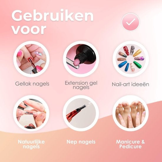 Moods Gellac - Primer - Vernis à ongles - Gel Paint Starter Pack - Nails - Gel Paint Set - 15 ML