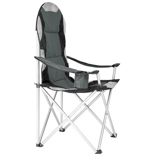 Tectake Chair Basic Camping Chair - Pliable - Gris/Noir