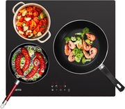 CIARRA CRGBIH3 - Table de cuisson à induction 3 feux - encastrable - 5 600 watts