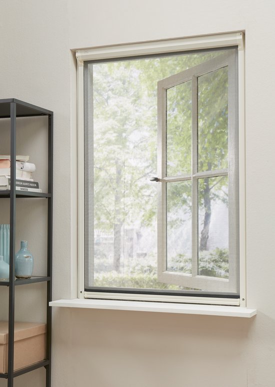 Bruynzeel moustiquaire enroulable fenêtre s700 78x155 blanc