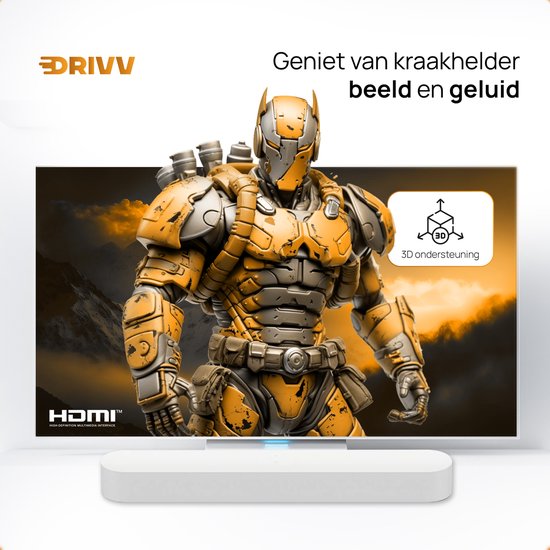 Drivv. Câble HDMI Premium 2.1 - Ultra HD - 8K 60Hz - 4K 120Hz - Convient à Xbox Series X & PS5 - 1 mètre - Orange