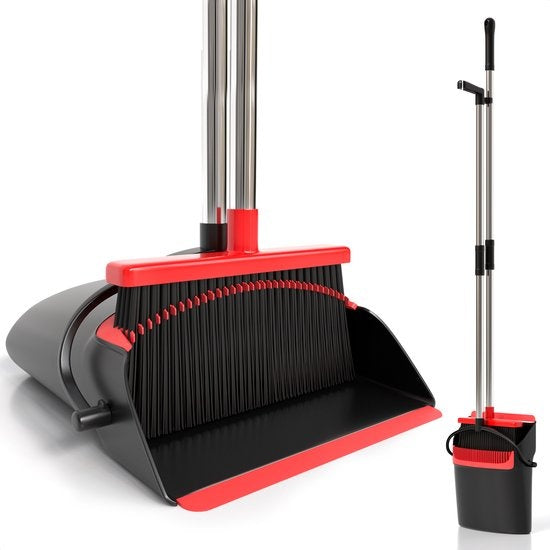 Pelle et brosse - Strex - avec long manche - réglable 87-127cm - dents de nettoyage intégrées