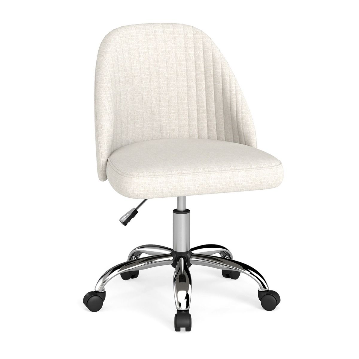Chaise de bureau Coast sans accoudoirs - dossier incurvé - assise rembourrée - beige