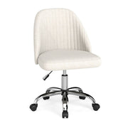 Chaise de bureau Coast sans accoudoirs - dossier incurvé - assise rembourrée - beige