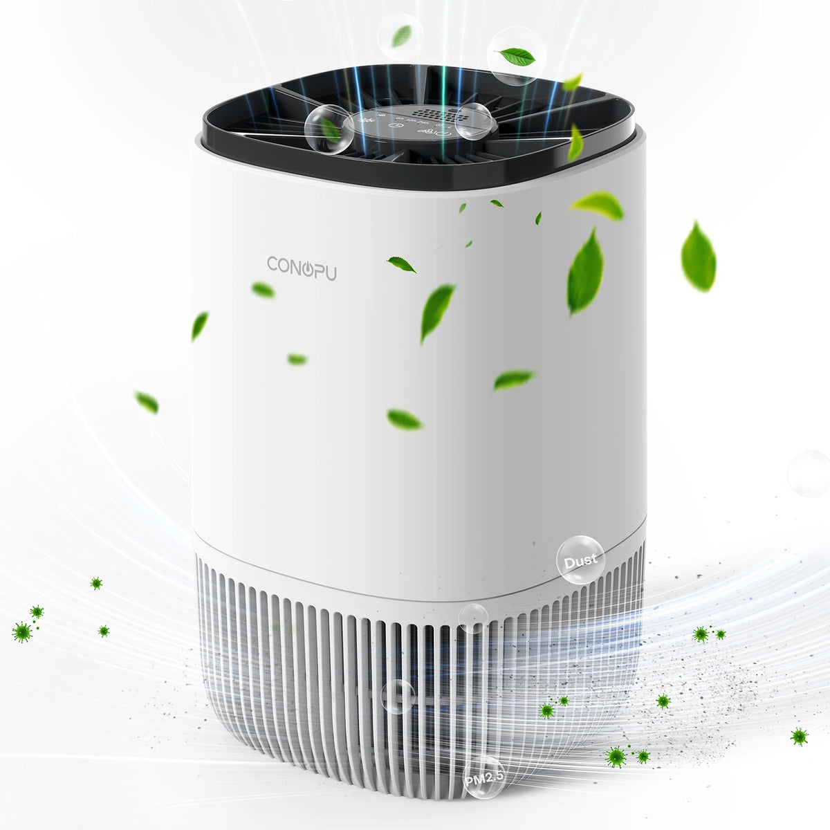 Purificateur d'air HEPA Conopu - Fonction anti-odeurs et minuterie - 17 × 17 × 26 cm