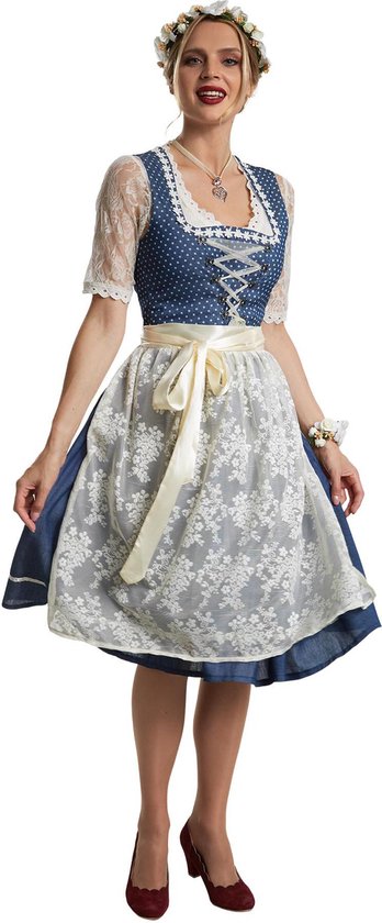 Dressforfun Midi-Dirndl Kleinwalsertal modèle 2 XXL - déguisement costume halloween déguisement fête de carnaval déguisement fête de carnaval - 304644