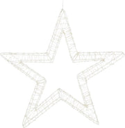 Luca Lighting Pendentif étoile avec éclairage LED blanc chaud - Ø56 cm - Métal - Blanc